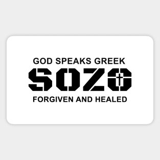 Sozo, God Speaks Greek Magnet